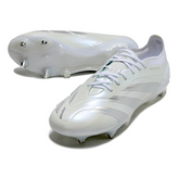 Chuteira Campo Adidas Predator 30 Elite SG Trava Mista Branco e Cinza